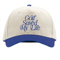 Golf Saved My Life 5 Panel Hat (Royal Trim)