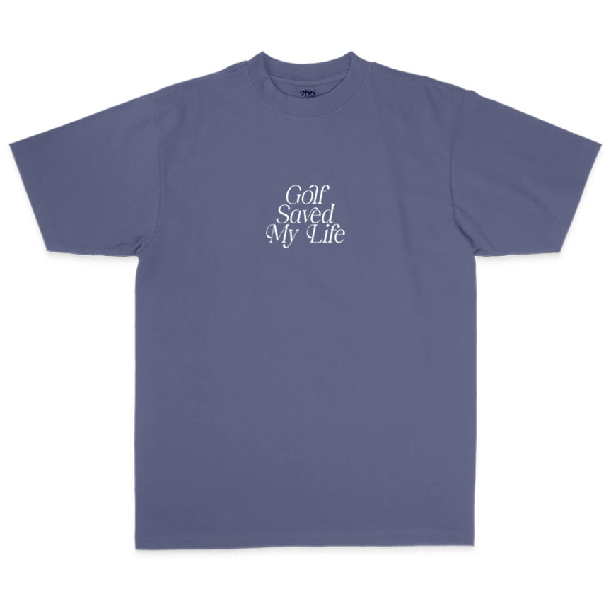 Golf Saved My Life Tee (Slate Blue / Front + Back Print)