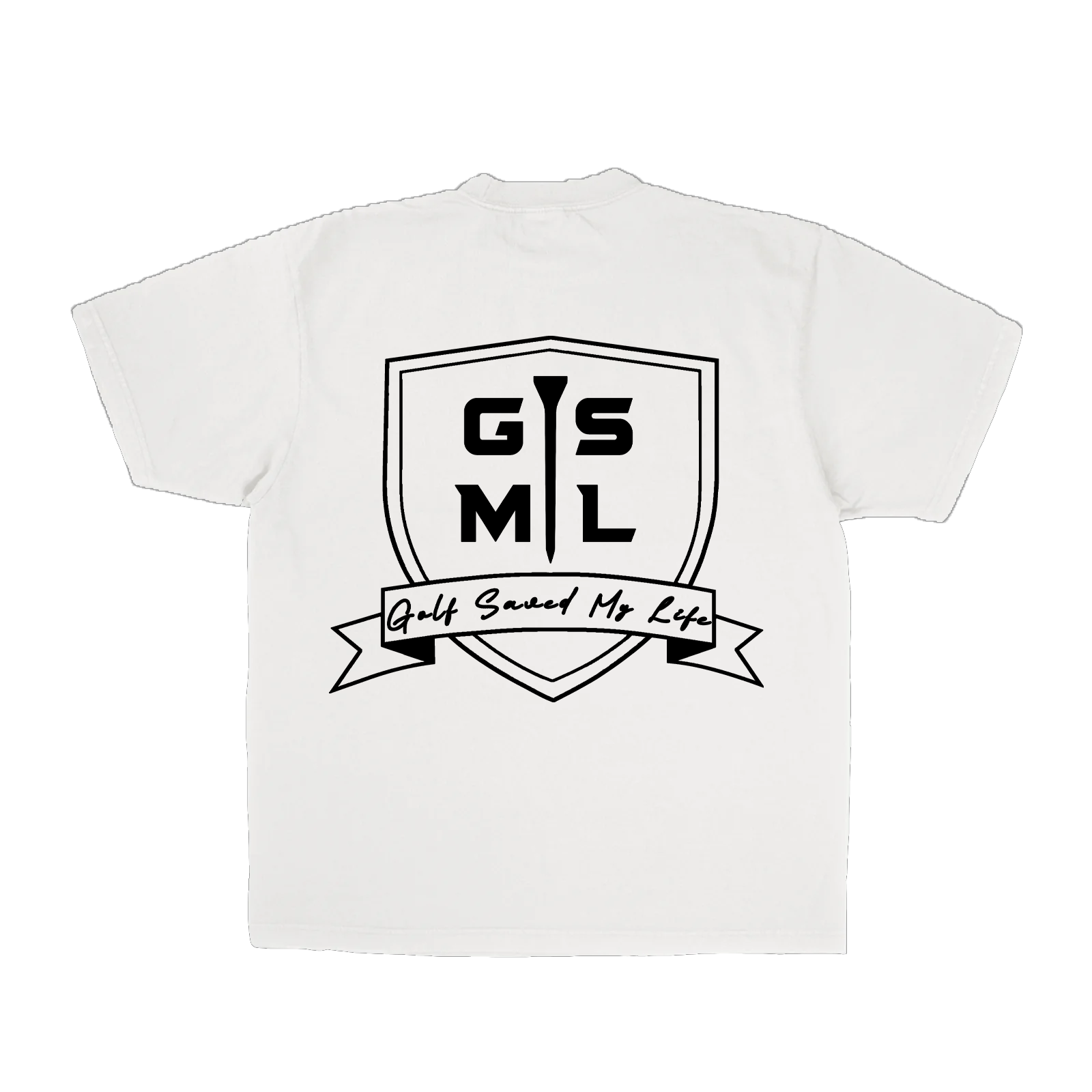 Golf Saved My Life Tee (White / Black Print)