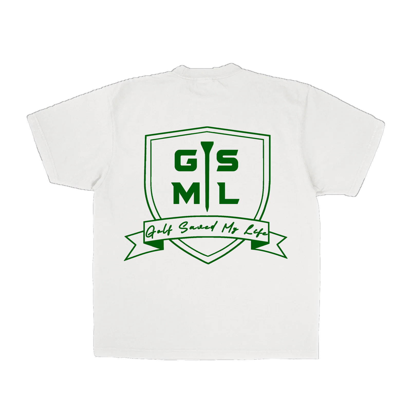 Golf Saved My Life Tee (White / Green Print)