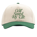 Golf Saved My Life 5 Panel Hat (Green Trim)