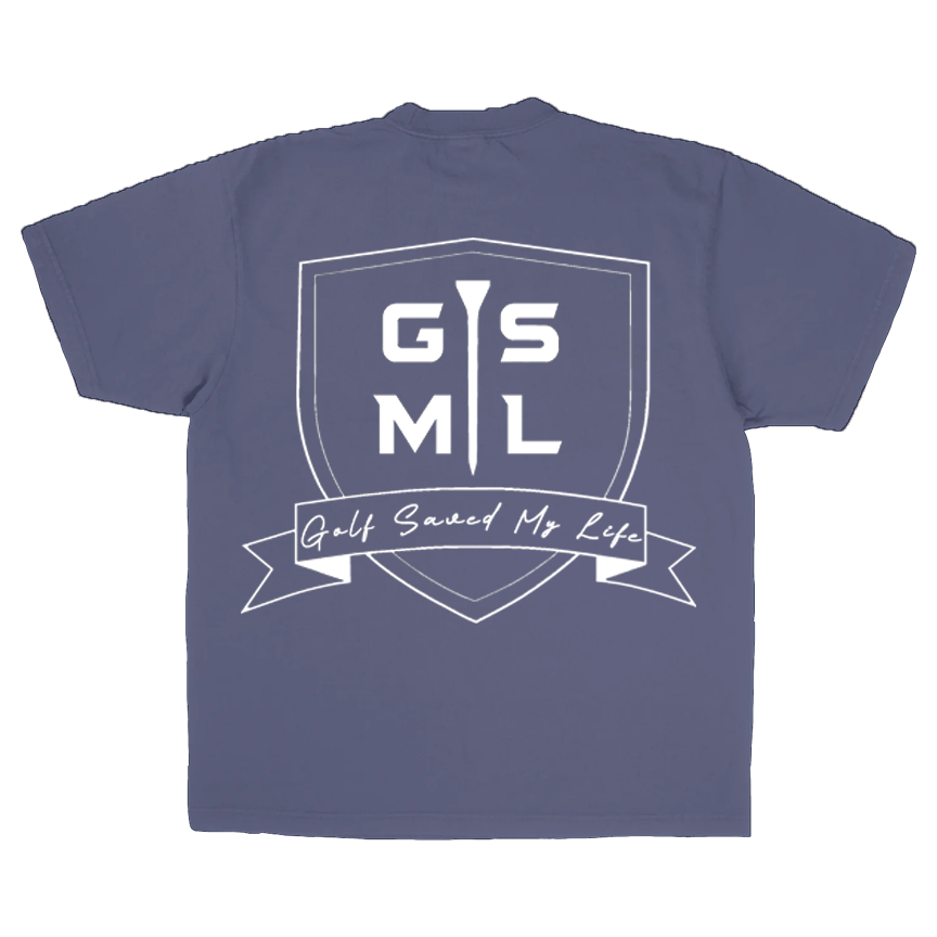 Golf Saved My Life Tee (Slate Blue / Front + Back Print)