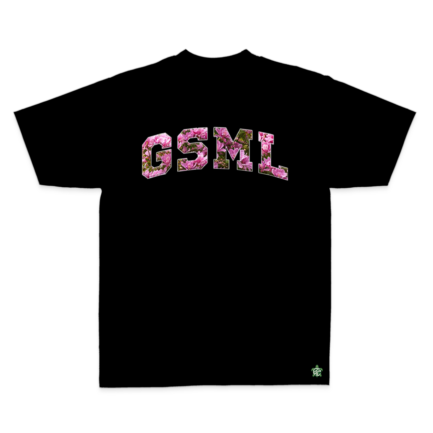 GSML Magnolia Tee Front - Black